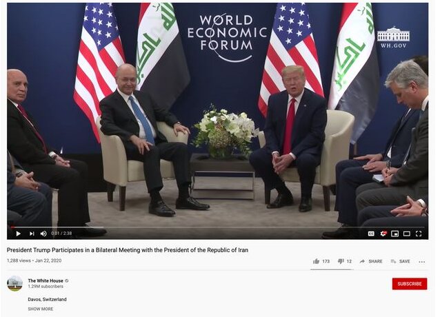 دیدار برهم صالح با ترامپ و تاکید بر ادامه همکاری نظامی/گاف کاخ سفید
