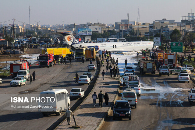 پوشش امدادی حادثه خروج هواپیمای تهران – ماهشهر