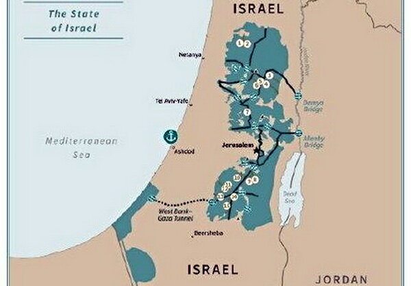 ترامپ نقشه‌ مدنظر خود از اسرائیل و فلسطین را منتشر کرد
