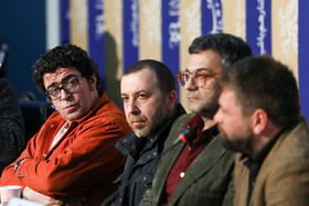 نشست خبری عوامل فیلم «ابر بارانش گرفته» در سی و هشتمین جشنواره فیلم فجر