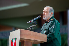 سخنرانی سردار احمد حق‌طلب رییس سازمان حفظ آثار و نشر ارزش‌های دفاع مقدس در مراسم چهلمین روز شهادت سردار قاسم سلیمانی در مصلی اراک