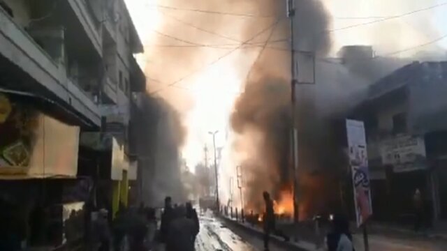 ۱۷ کشته و زخمی در پی انفجار خودروی بمب‌گذاری شده در عفرین سوریه