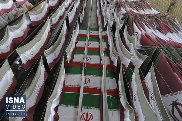 ویدئو / بزرگترین کارگاه تولید پرچم در ایران ویدئو / بزرگترین کارگاه تولید پرچم در ایران