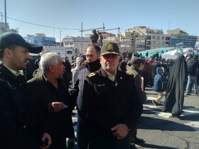 سردار ظهیری: تا کنون هیچ مشکل امنیتی در مسیر راهپیمایی رخ نداده است