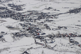 تصاویر هوایی از  مناطق برف گرفته گیلان