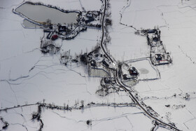 تصاویر هوایی از  مناطق برف گرفته گیلان