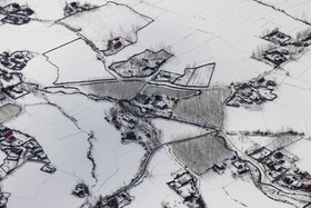 تصاویر هوایی از  مناطق برف گرفته گیلان