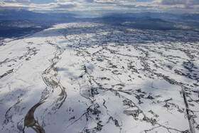 تصاویر هوایی از  مناطق برف گرفته گیلان