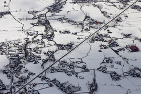 تصاویر هوایی از  مناطق برف گرفته گیلان