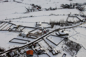 تصاویر هوایی از  مناطق برف گرفته گیلان