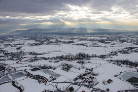 تصاویر هوایی از  مناطق برف گرفته گیلان