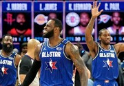 پیروزی تیم لبران جیمز در دیدار ستاره‌های NBA