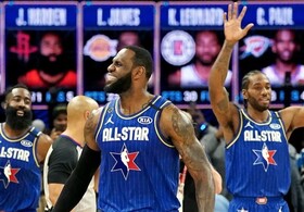 پیروزی تیم لبران جیمز در دیدار ستاره‌های NBA + فیلم