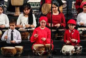 اجرای گروه «کوبهای و آوازی ودا» در پنجمین شب سی و پنجمین جشنواره موسیقی فجر