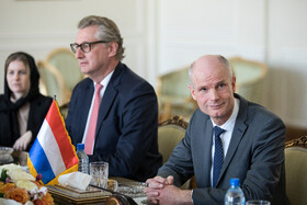 «استف بلوک» وزیر امور خارجه دولت پادشاهی هلند در دیدار با محمد جواد ظریف، وزیر امور خارجه کشورمان