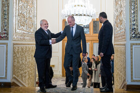 دیدار «استف بلوک» وزیر امور خارجه دولت پادشاهی هلند با محمد جواد ظریف، وزیر امور خارجه کشورمان