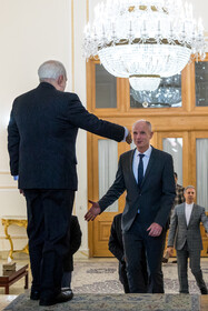 دیدار «استف بلوک» وزیر امور خارجه دولت پادشاهی هلند با محمد جواد ظریف، وزیر امور خارجه کشورمان