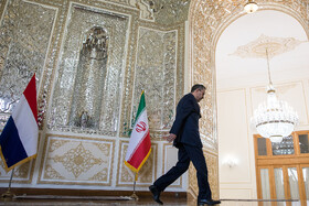 مجید تخت روانچی، نماینده ایران در سازمان ملل متحد در حاشیه دیدار وزیر خارجه هلند با محمد جواد ظریف