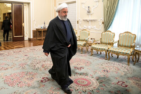 دیدار «استف بلوک» وزیر امور خارجه دولت پادشاهی هلند با حسن روحانی، رییس جمهوری