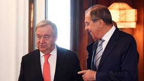 لاوروف: روسیه از رویکرد بی‌طرفانه دبیرکل سازمان ملل در درگیری‌ها حمایت می‌کند