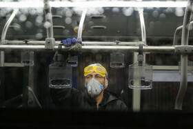 تمهیدات توزیع ماسک در پایانه‌های اتوبوسرانی