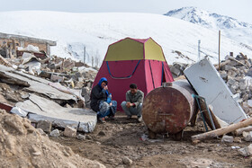 ۶ روز پس از زلزله در قطور از توابع شهرستان خوی