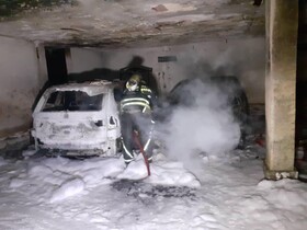 نجات ۴٠ نفر از آتش‌سوزی در یک مجتمع مسکونی 

