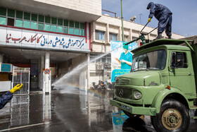 مانور گندزدایی و ضد عفونی معابر شهری - قم