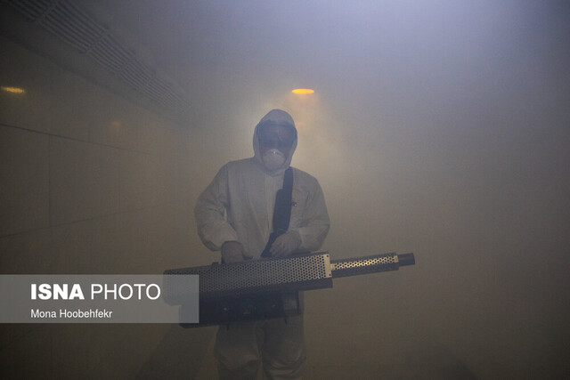 عکس تزیینی است ضدعفونی معابر عمومی خوزستان توسط ستاد اجرایی فرمان امام