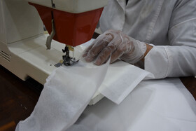 کارگاه تولید ماسک فرهنگ‌سرای خاوران جزو سه کارگاه اصلی تولید ماسک مردمی شهر تهران است