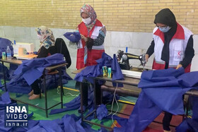 ویدئو / تولید ماسک و گان در یزد