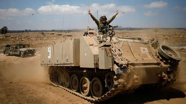 رزمایش ارتش اسرائیل در مرز غزه