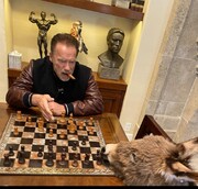 بازی کاسپاروف با برنده مسابقه آرنولد و الاغش!