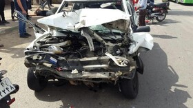 تصادف دو پژو ۲۰۶ عامل ترافیک در بزرگراه‌های کردستان و امام علی(ع)