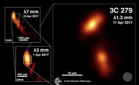 تلسکوپ "افق رویداد" به جز سیاه‌چاله معروف یک اختروش را نیز رصد کرده است