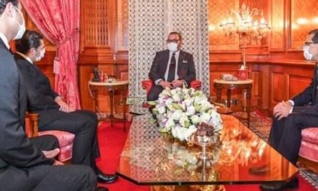 حضور پادشاه مراکش در جلسه کابینه با ماسک