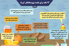 اینفوگرافیک / ۱۴ نکته برای تغذیه بهبودیافتگان کرونا