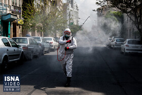 ویدئو / گندزدایی مناطق شمال غرب تهران توسط سپاه و شهرداری