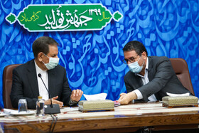 اسحاق جهانگیری معاون اول رییس جمهور و رضا رحمانی وزیر صنعت، معدن و تجارت