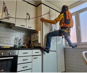 صعود کوهنوردان در آشپزخانه! +عکس