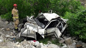 سقوط خودرو به دره ای در الموت ۲ کشته و ۳ مصدوم برجای گذاشت