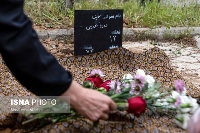 پیکر نجف دریابندری زیر باران آرام گرفت پیکر نجف دریابندری زیر باران آرام گرفت