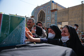 مراسم استقبال و تشییع پیکرهای ۴ شهید ناوچه کنارک، در شیراز
