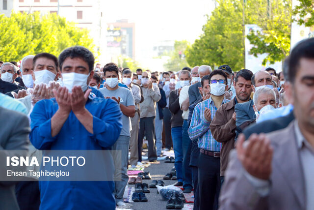 برگزاری نماز عید فطر در فضای باز محوطه مصلای حضرت امام خمینی (ره) تبریز