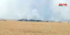 گروه‌های مسلح مورد حمایت ترکیه مزارع گندم و جو در حسکه را آتش زدند