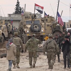 حمله به کاروان نیروهای آمریکایی در شمال سوریه