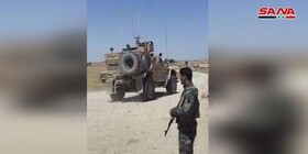 ارتش و مردم سوریه در حومه حسکه کاروان نظامی آمریکا را وادار به عقب‌نشینی کردند