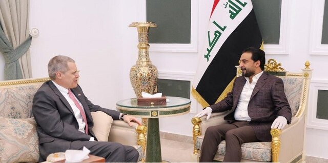 دیدار  رئیس پارلمان عراق با سفیر آمریکا درباره منافع دو کشور