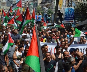 تظاهرات در اریحا علیه طرح الحاق کرانه باختری با حضور سفرا و نمایندگان کشورهای خارجی