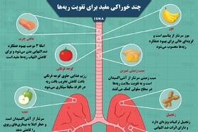 اینفوگرافیک / چند خوراکی مفید برای تقویت ریه‌ها